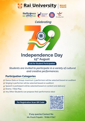 Independence Day on 15<sup>th</sup> Aug, 2025