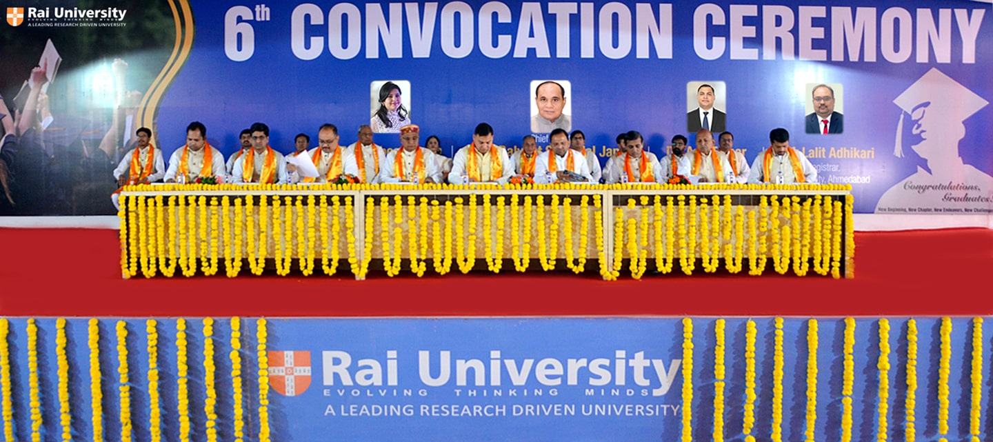 6th Convocation held at Rai University on 12th February 2020.
