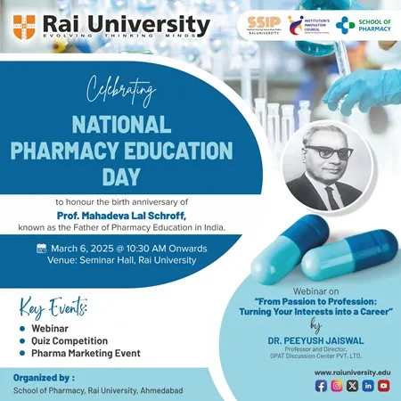 Celebrating NATIONAL PHARMACY EDUCATION DAY on 06<sup>th</sup> March, 2025