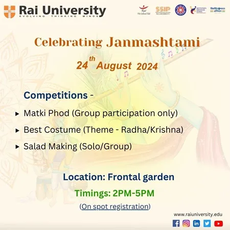 Celebrating Janmashtami on 24<sup>th</sup> August, 2024