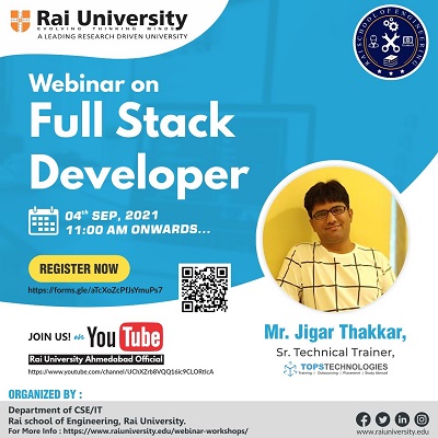 Webinar on Full Stack Developer on 4<sup>th </sup>September 2021